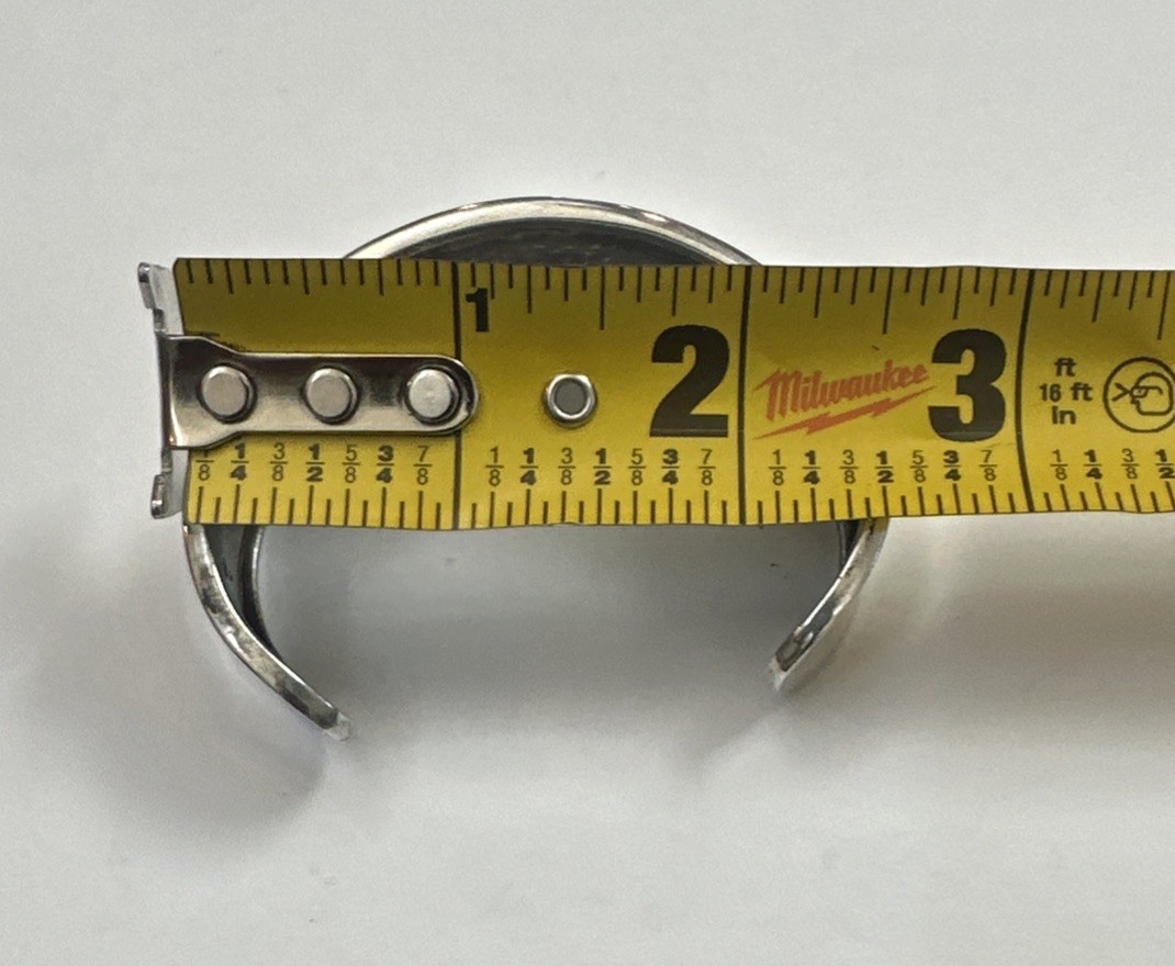 Vintage Sterling Silver Large Cuff Bracelet Slight Concave Shape StampFrom Mex