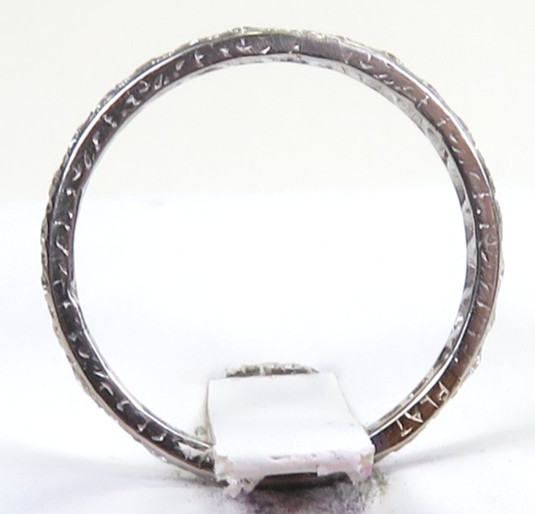 Antique Deco 1920’s Wedding Eternity Platinum Band Ring Size 7 UK-N1/2 EGL USA