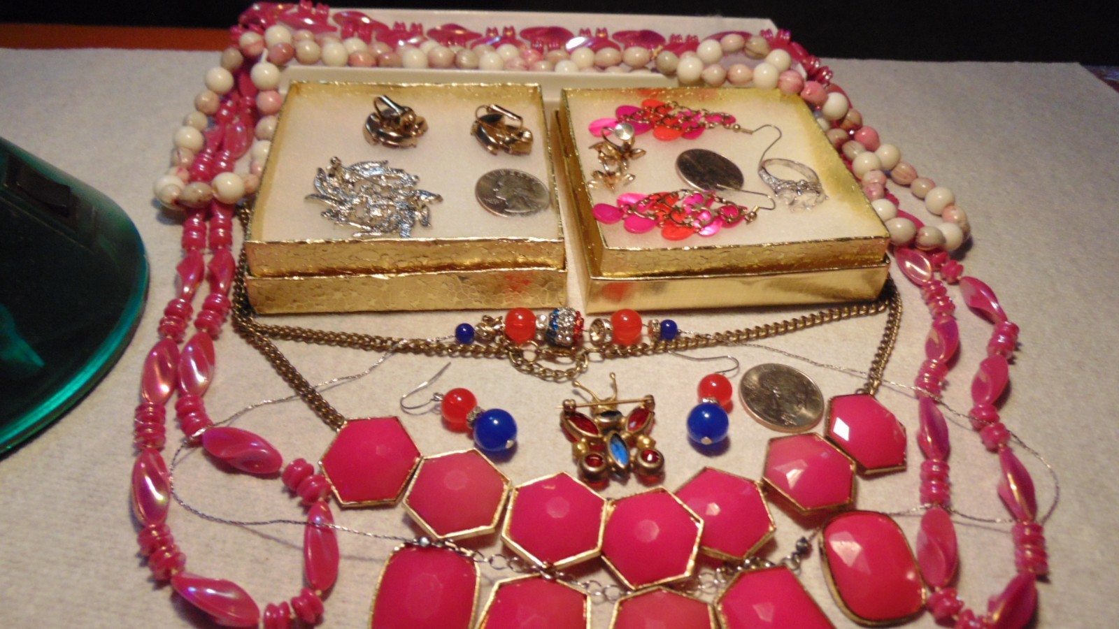 Vintage Costume Jewelry Lot, Great Condition, All Wearable, No Stones Missing