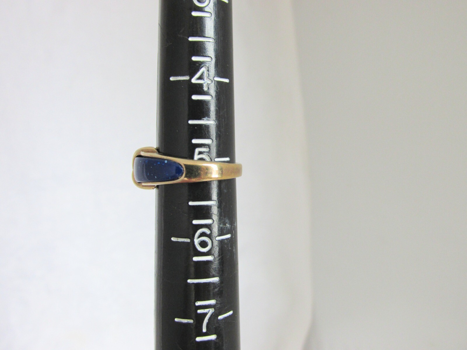 Vintage AVON Faux Lapis Lazuli Inlay Domed Ring SZ 5 (Unsigned)