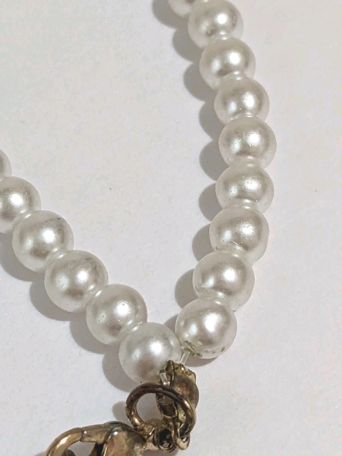Double Strand White Faux Pearl Necklace. 28 Inches. MCM Style. Classic.