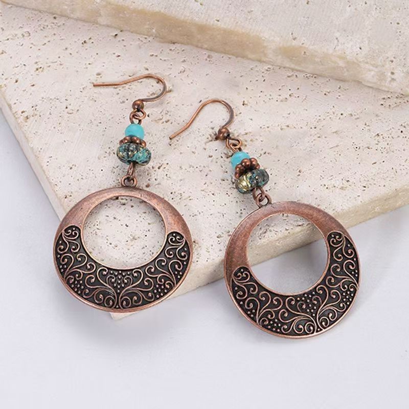 Vintage ethnic style earrings Bohemian Maillard jewelry