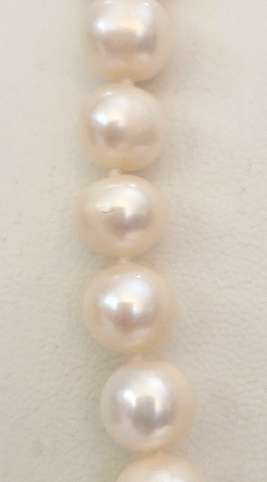 Vintage Hand Knotted Freshwater Pearls Copper Ball Box Clasp Necklace 16.5″ L