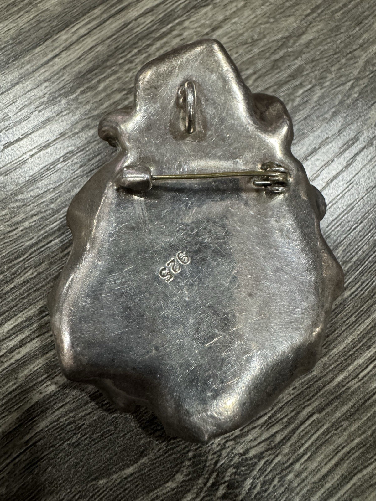 Vintage Sterling Silver LADY REPOUSSE Brooch Ans Pedant