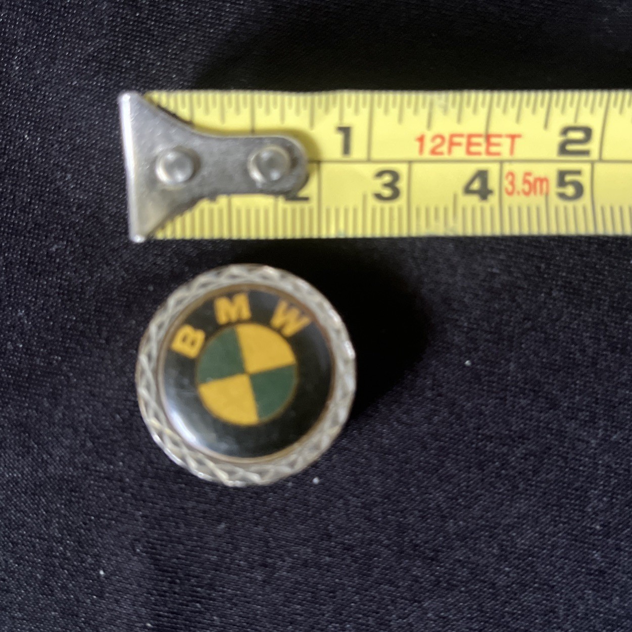 Vtg BMW Circle Pendant Charm 2 Sided 80’s