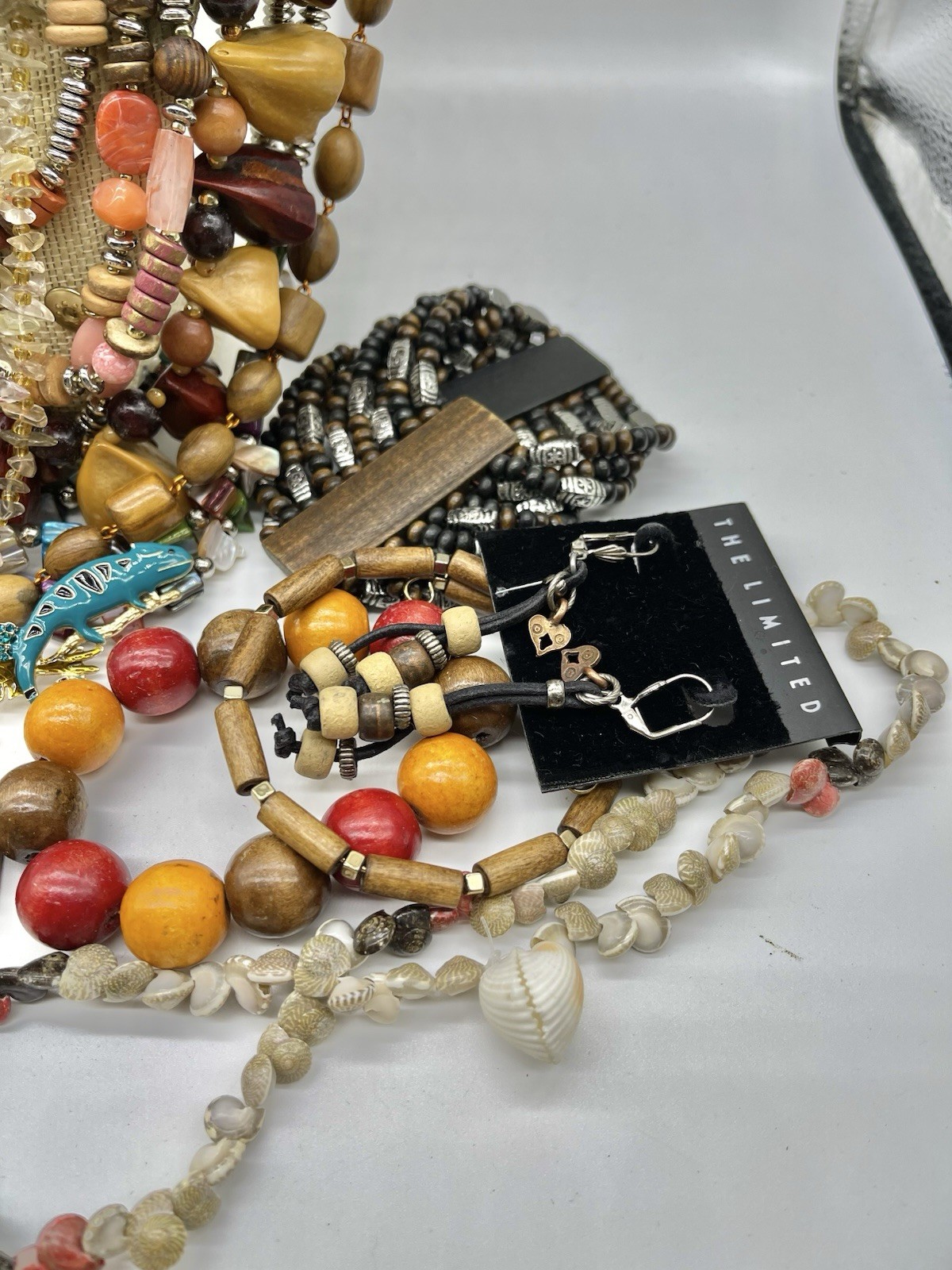 Jewelry Vtg To Mod Safari Boho Ethnic Wood ++ Pcs Lb Lot JL206