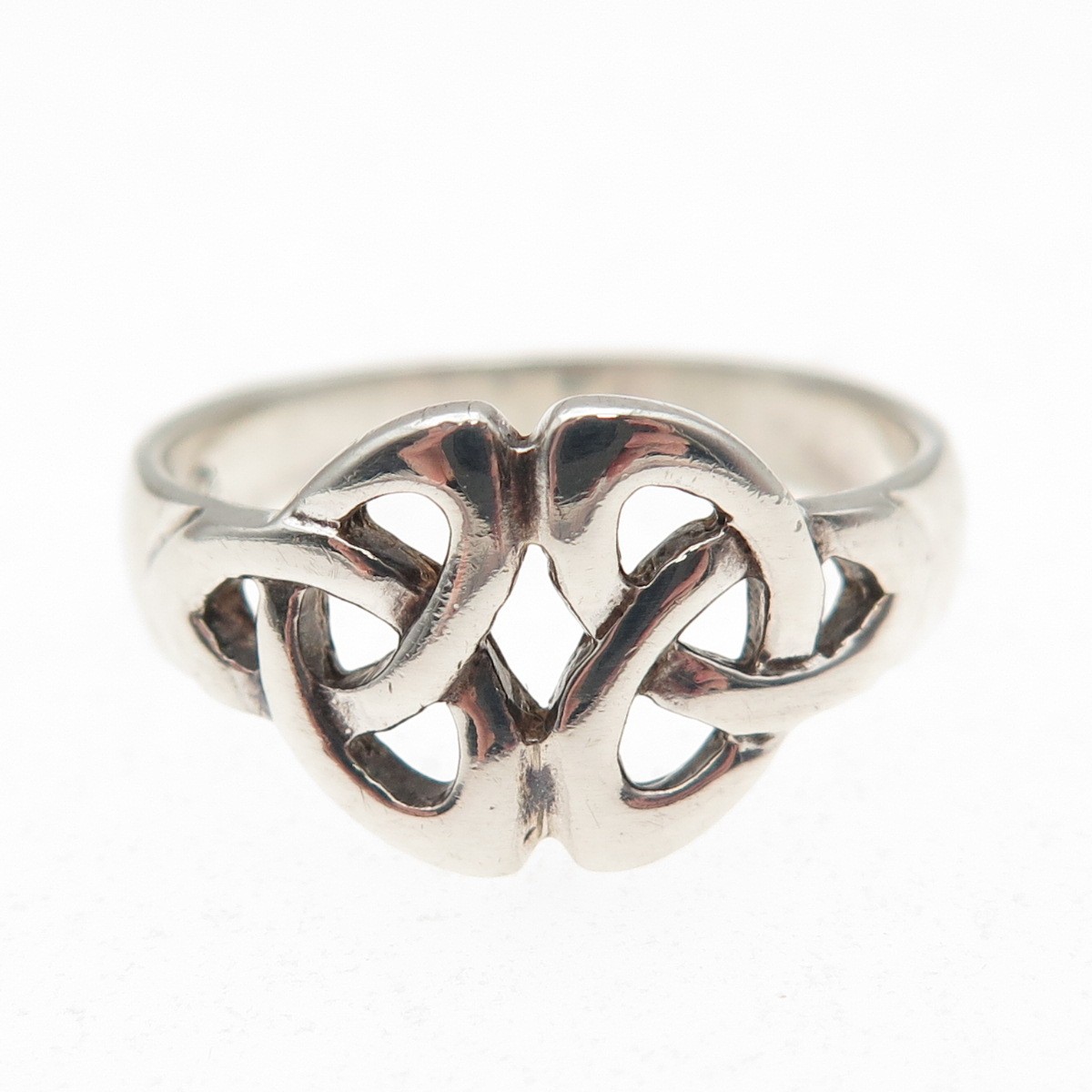 Kit Heath 925 Sterling Silver Vintage 1998 Celtic Trinity Knot Ring Size 9.25