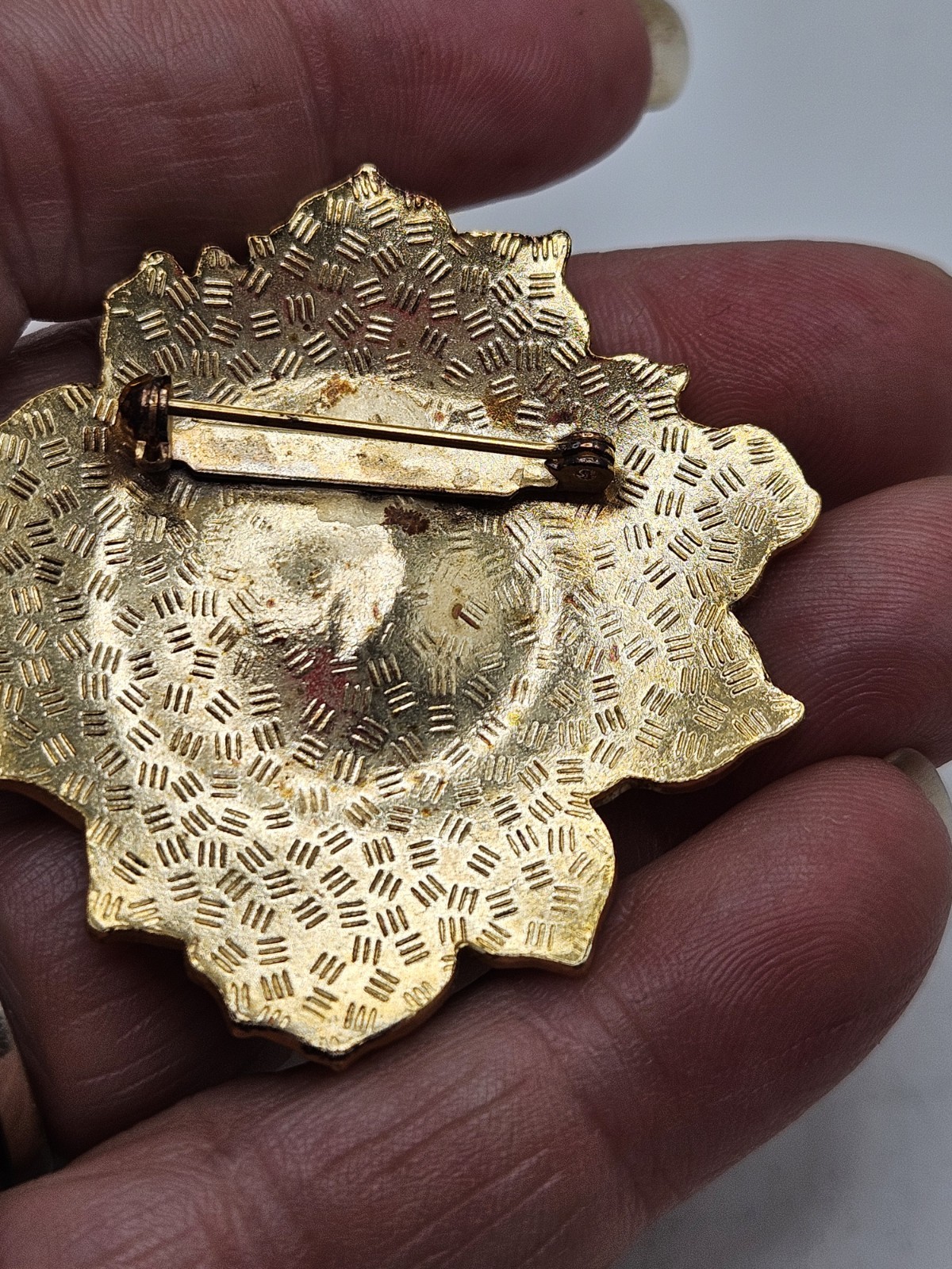 Vintage Cloisonne Brooch Lot Of 2, 1 Flower, 1 Butterfly. Unmarked