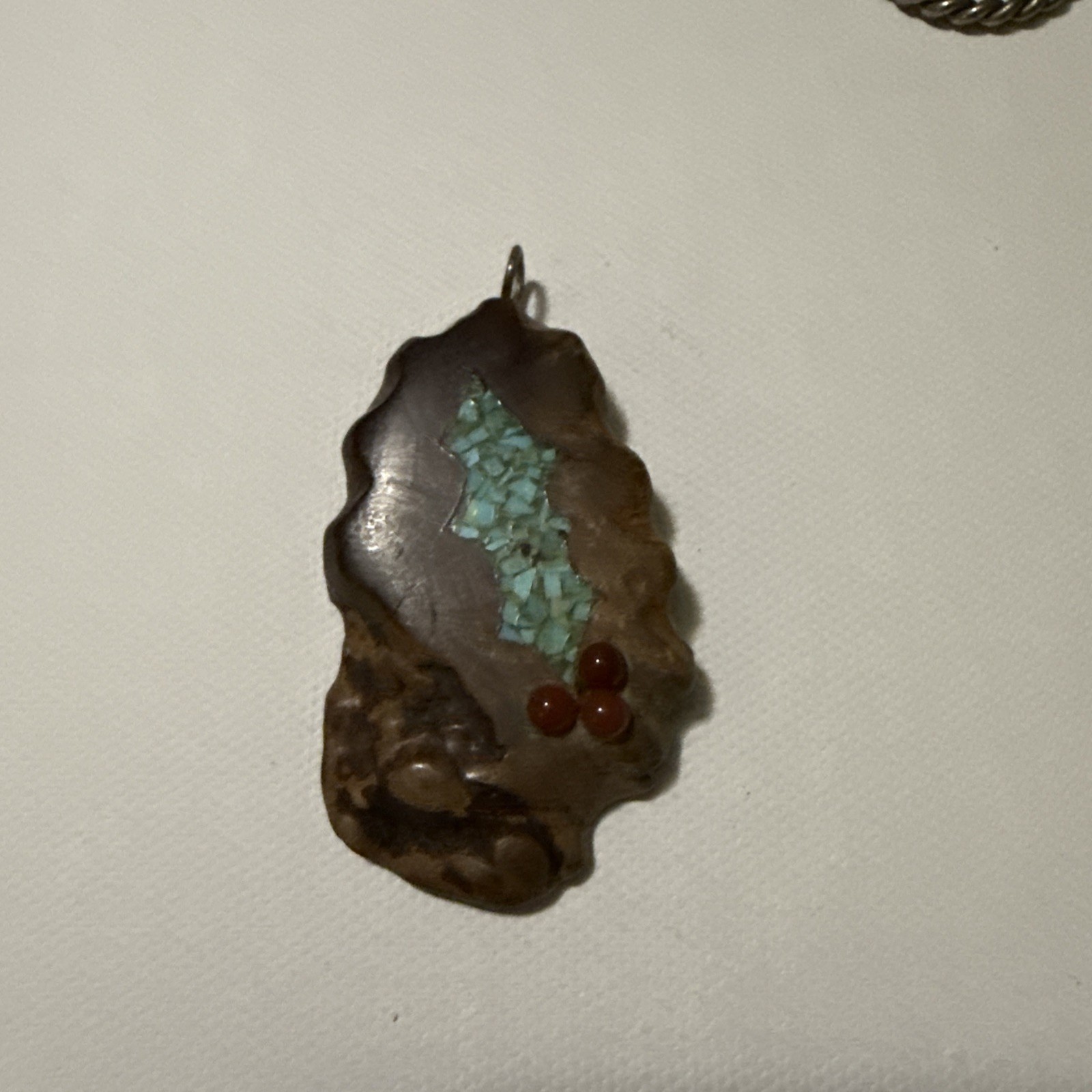 Beautiful Pendant with Inlayed Turquoise