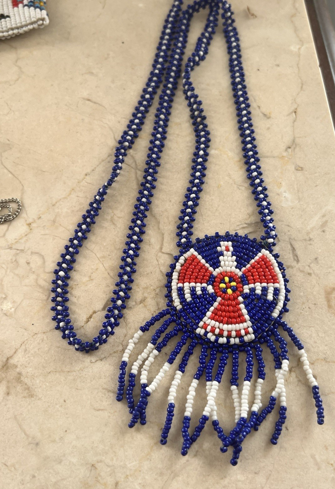 Vintage Native American Seed Bead Coin Purse Wallet Barrette Necklaces Lot