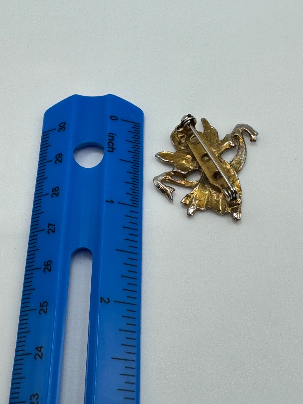 VINTAGE CHRISTMAS ENAMEL ANGEL BROOCH PIN
