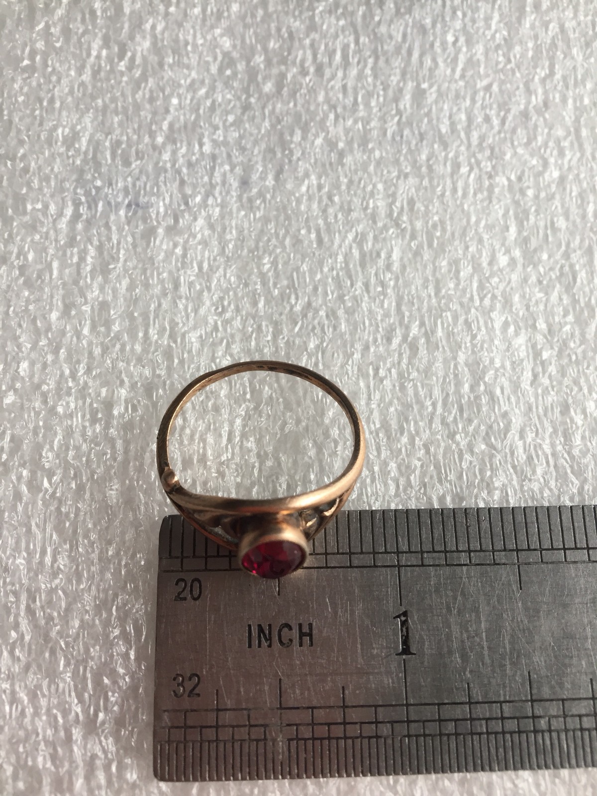 Rings silver 875 red tourmaline lab Russian Soviet Silver vintage USSR old
