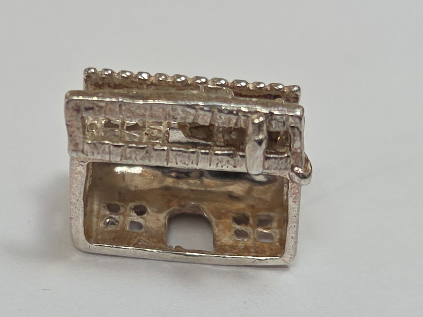 Sterling Silver ~ Train Charm ~ At Station ~ MOVES! ~ EXTREMELY RARE!! ~ VINTAGE