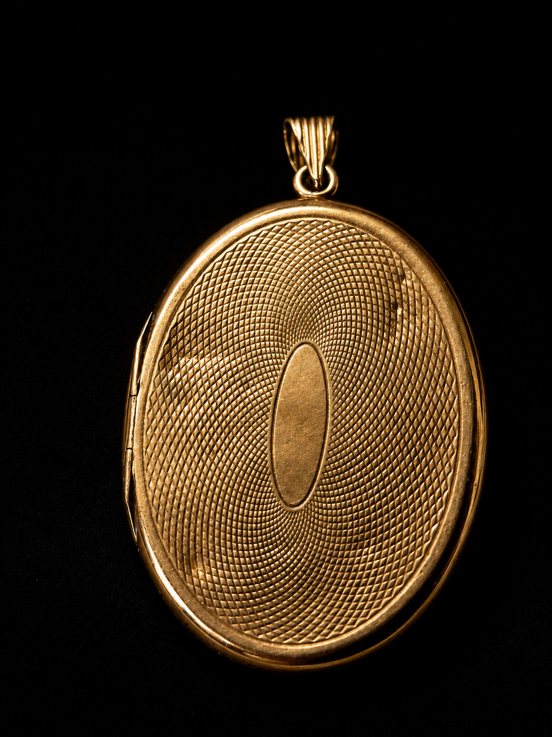 Antique Victorian 14K Gold Mourning Locket Guilloche Pearl Estate Pendant Rare