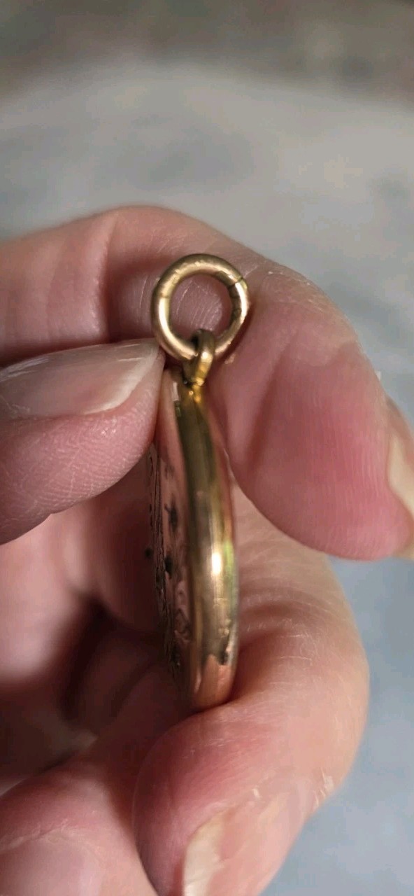 Victorian Rose Gold Filled Paste Locket