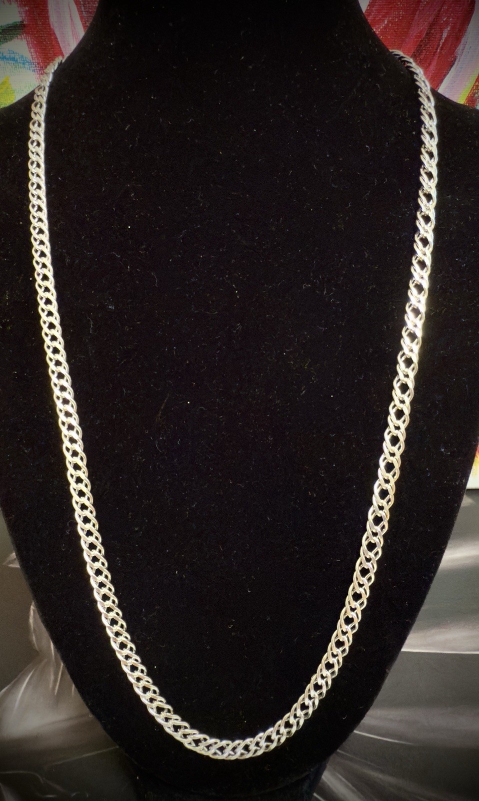 Designer 925 Sterling Silver Chain – 22.5″ – 57 cm – Vintage East European #1871
