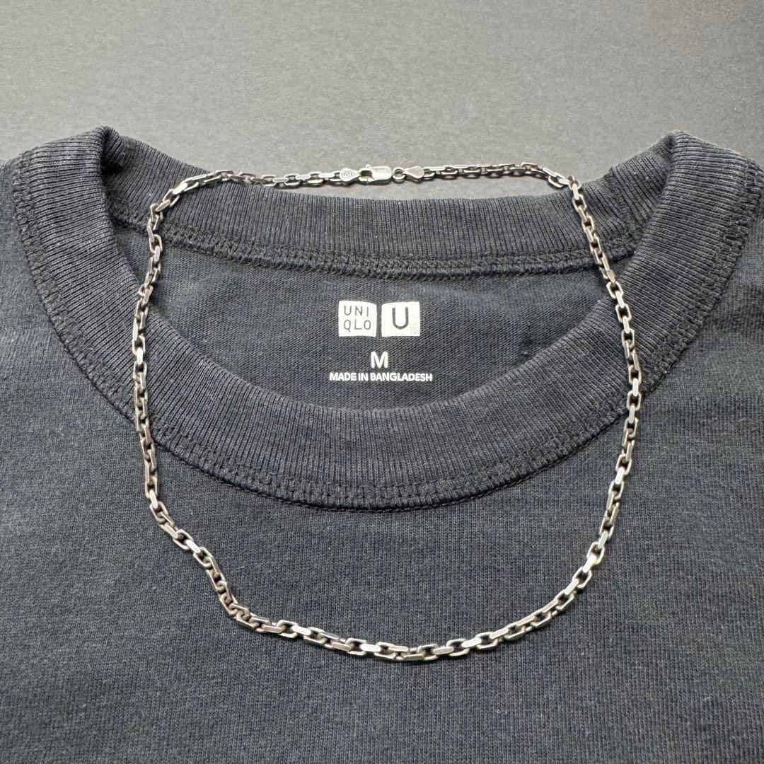 Silver 45cm Thick Square Chain Necklace 14g