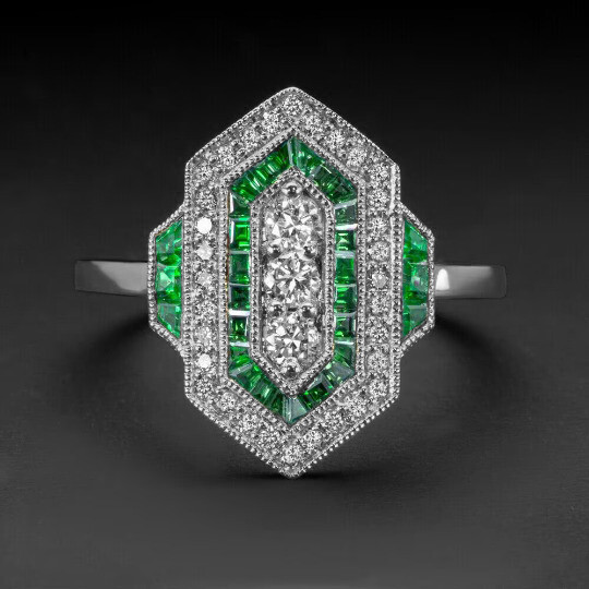 0.78Ct White Round Cut Antique Long Engagement Wedding Ring 925 Sterling Silver