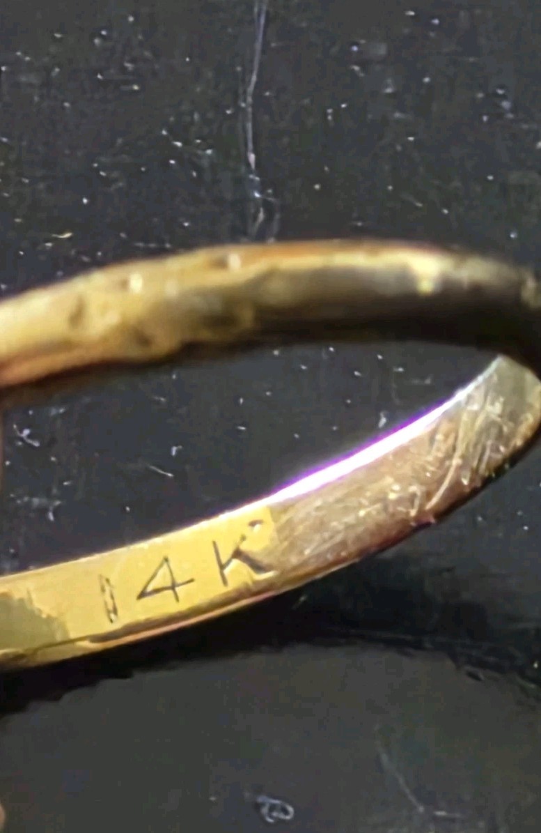 Vintage 14K Yellow Gold Plain Band Ring 1.28g Size 6.5 Minimalist Wedding Stack