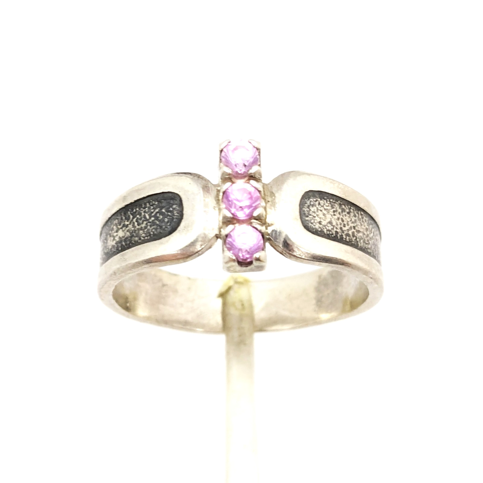 Vintage Elegant RING Silver 925 with Chic Bright Stones -size: 8US (18.5mm)| #46
