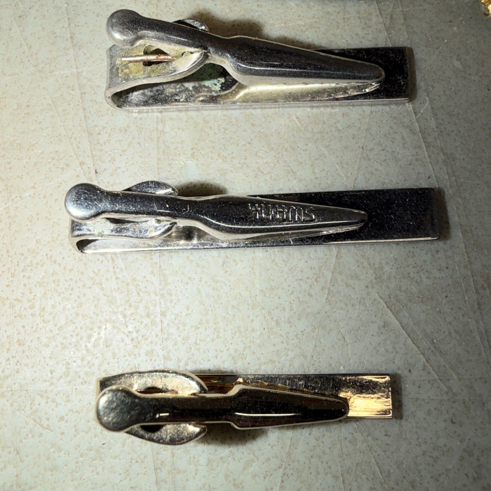 12 Vintage Tie Clips Dante, Swank, Continental & More