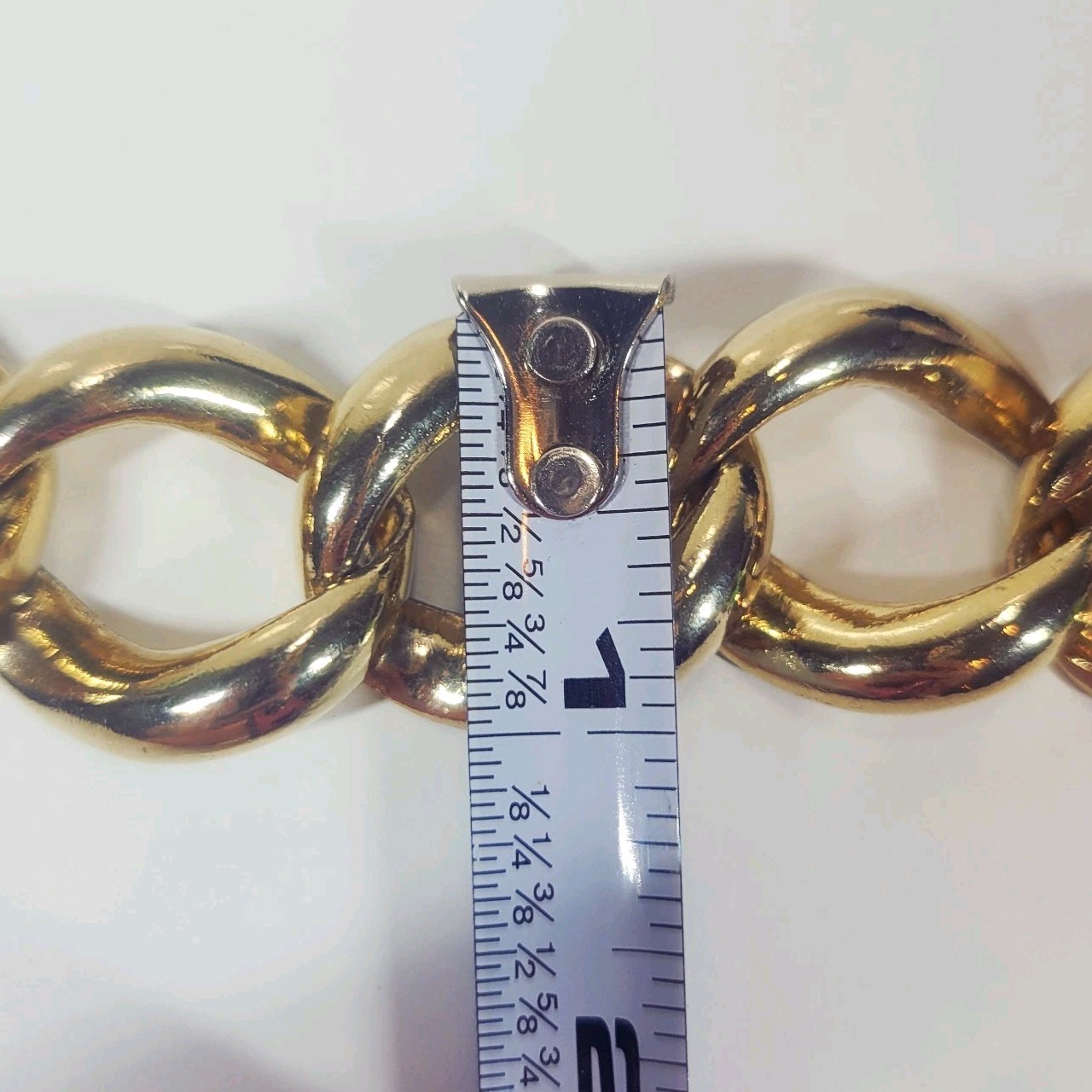 Vintage 80s Gay Boyer Signed Twisted Curb Link Collar Necklace Heavy Statement