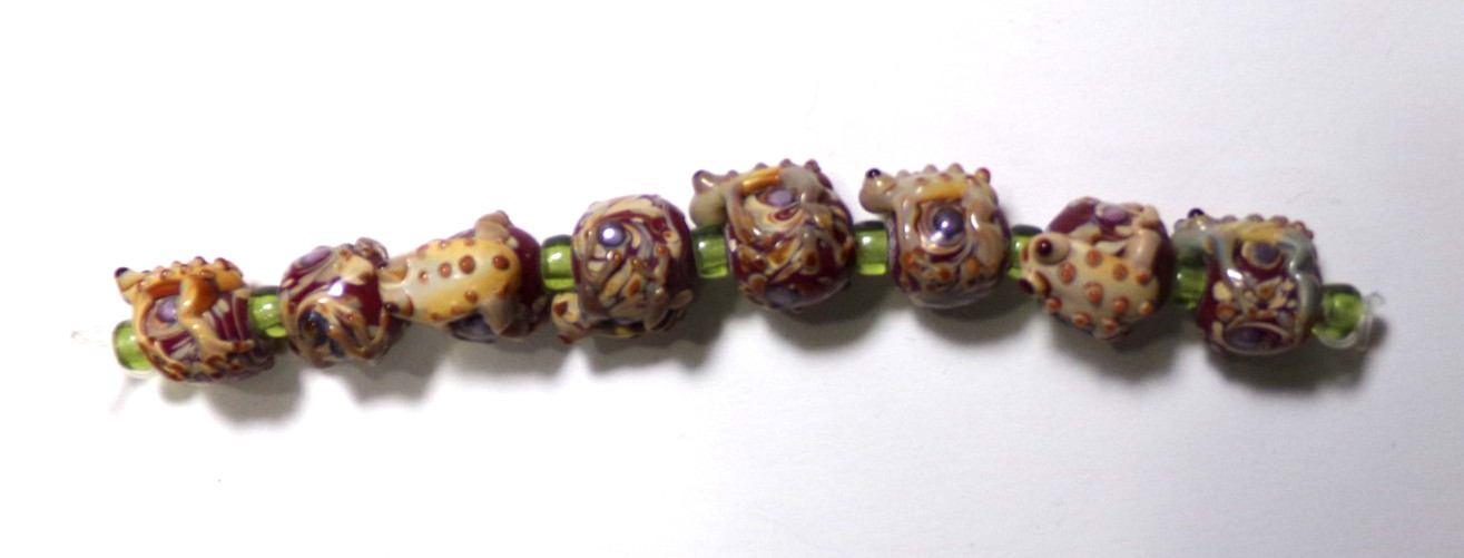 Stone Bead Strands Mixed Shapes Graduated Wafers AH40