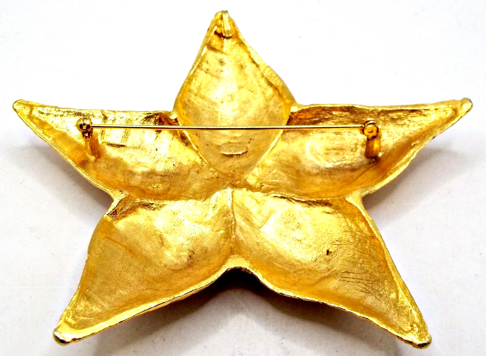 Vintage Signed Cadoro Starfish Brooch Pendant Gold-tone Runway Statement Rare NY