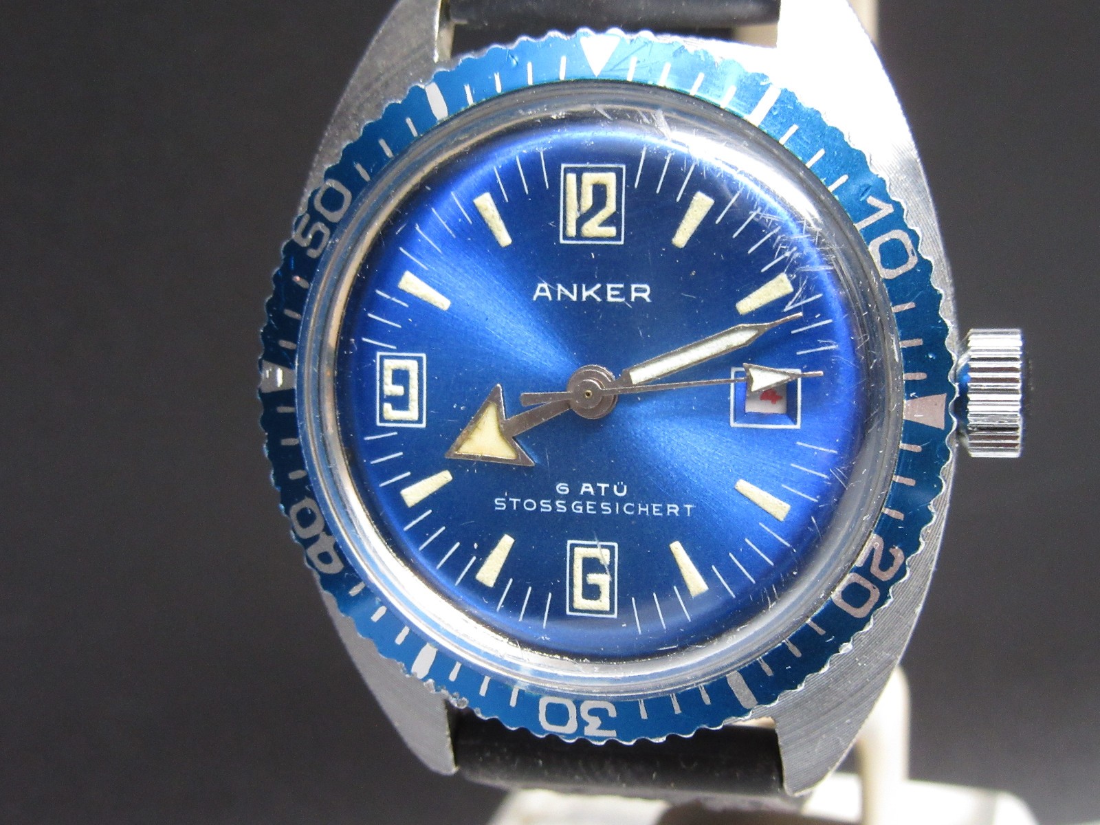 G763 Vintage Meister Anker Skin Diver Hand-Wind Watch