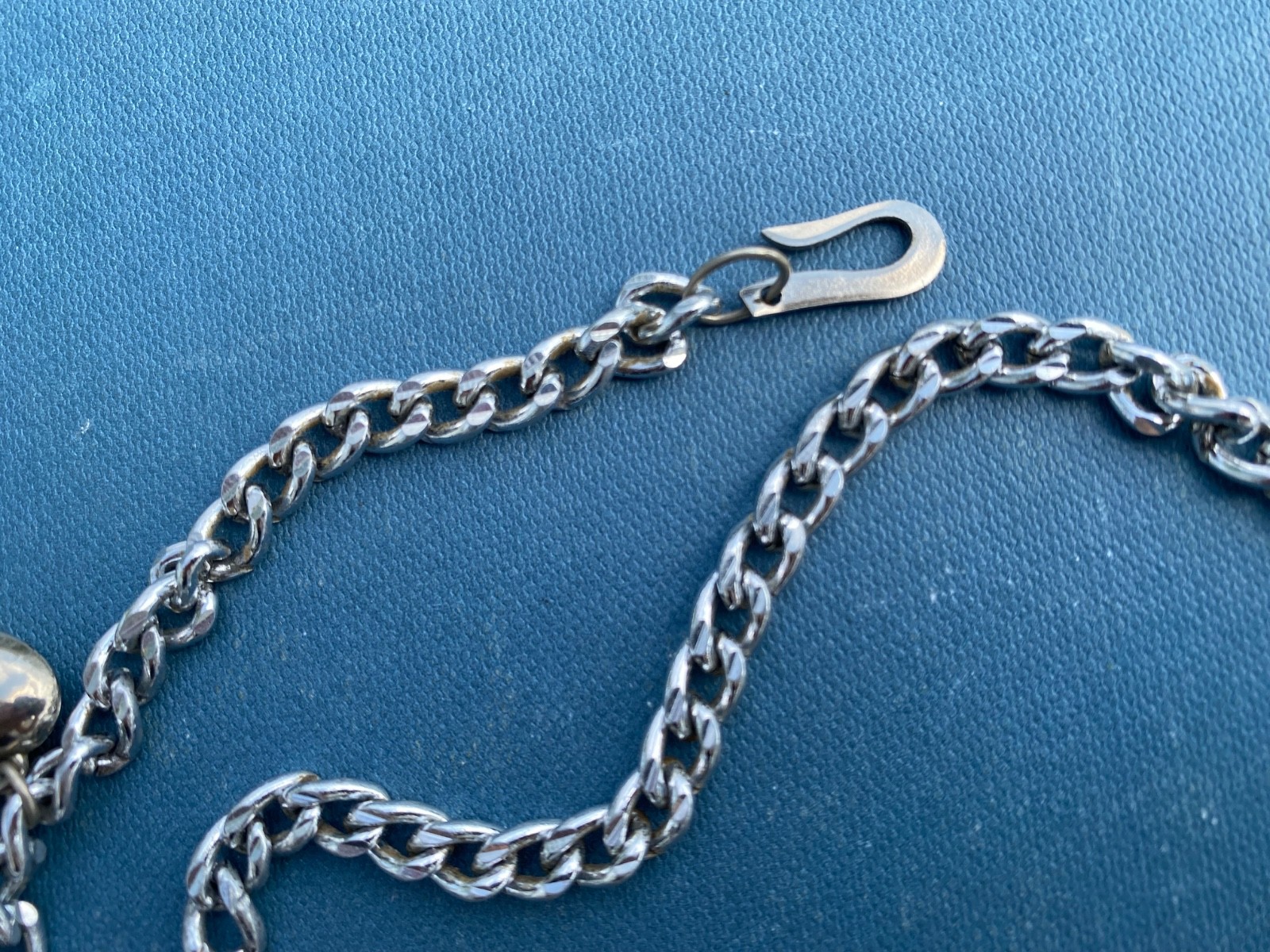 Necklace Chain Victorian Hearts Silver Tone Vintage