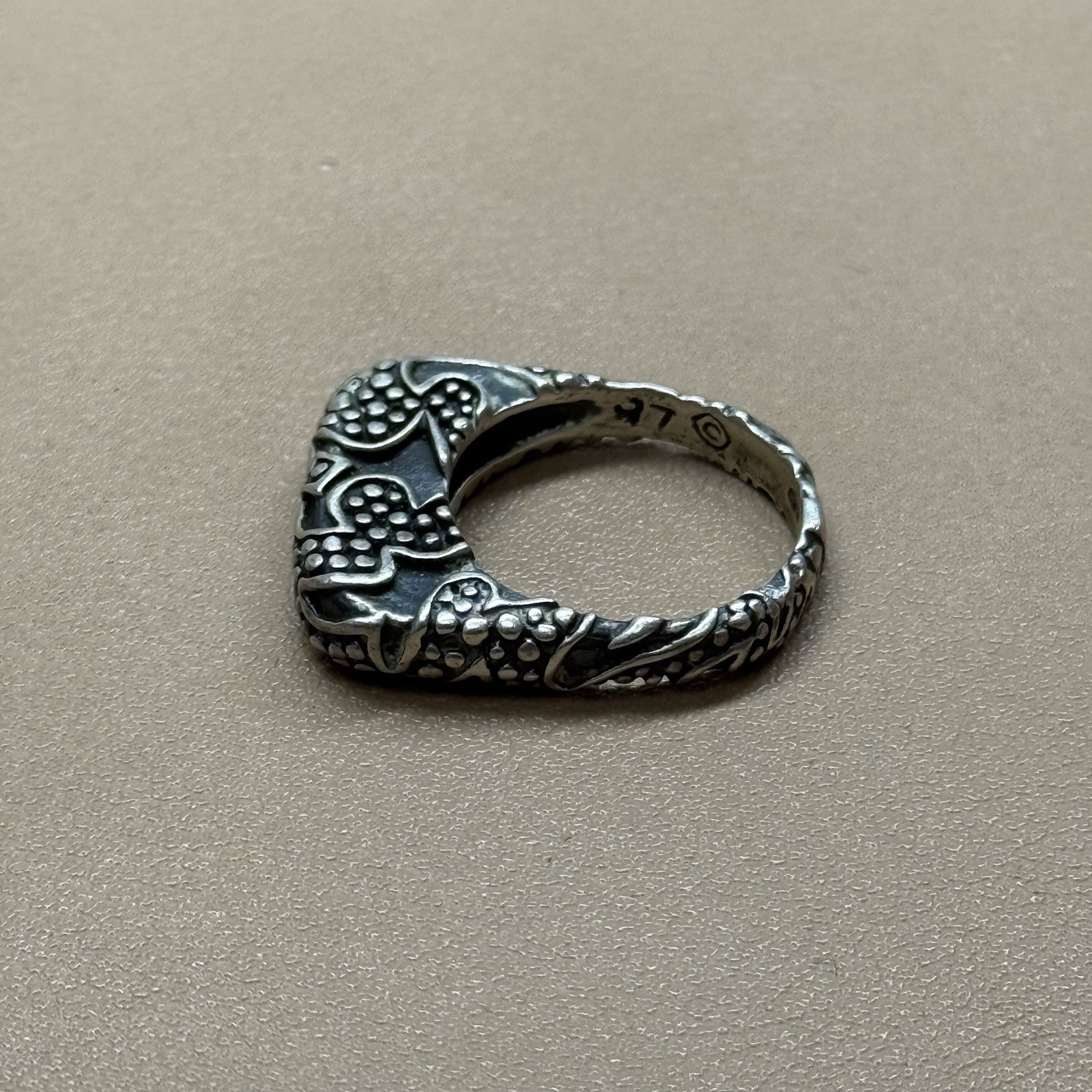 Dian Malouf Tribal Stack Stacking Ring Sterling Silver 925 Size 7.5 DLM