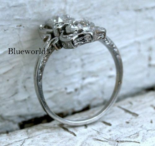 1.14Ct White Round Cut Antique Reproduction Ring In 925 Sterling Silver