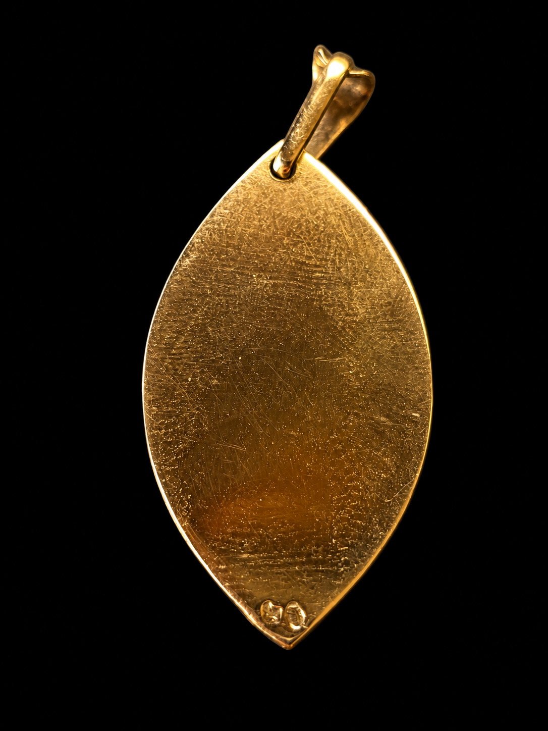 Vintage 18K Gold Virgin Mary Apparition Pendant Catholic Religious EstateJewelry