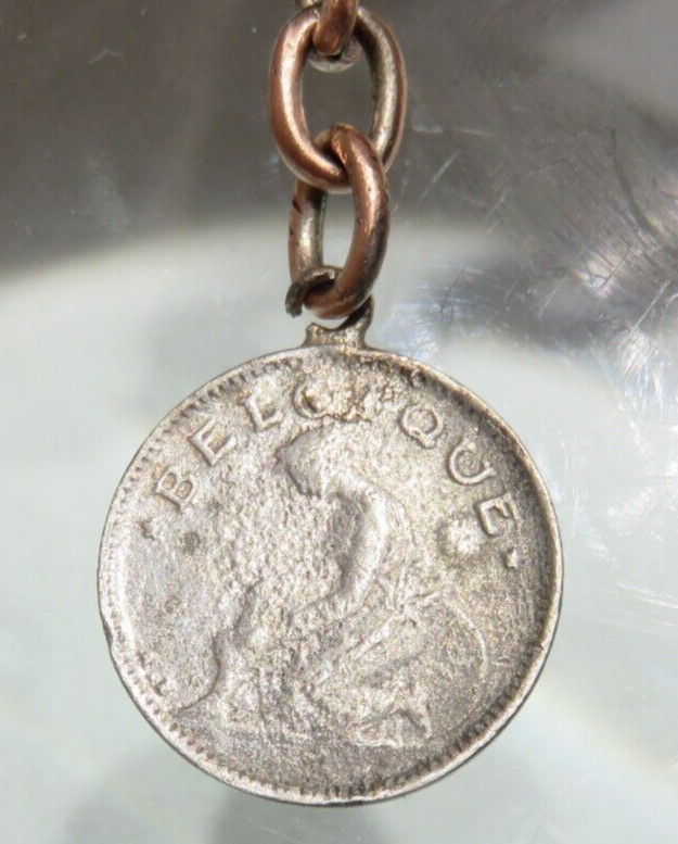 Antique 5 Centimes 1900’s Belgium Coin Chain Link Bracelet Lot 2301 lisasfinds