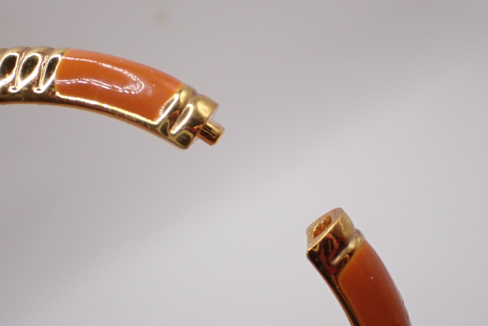 Joan Rivers Hinged Bangle Bracelet, Gold-tone, Fall Colors, Yellow, Rust, Orange