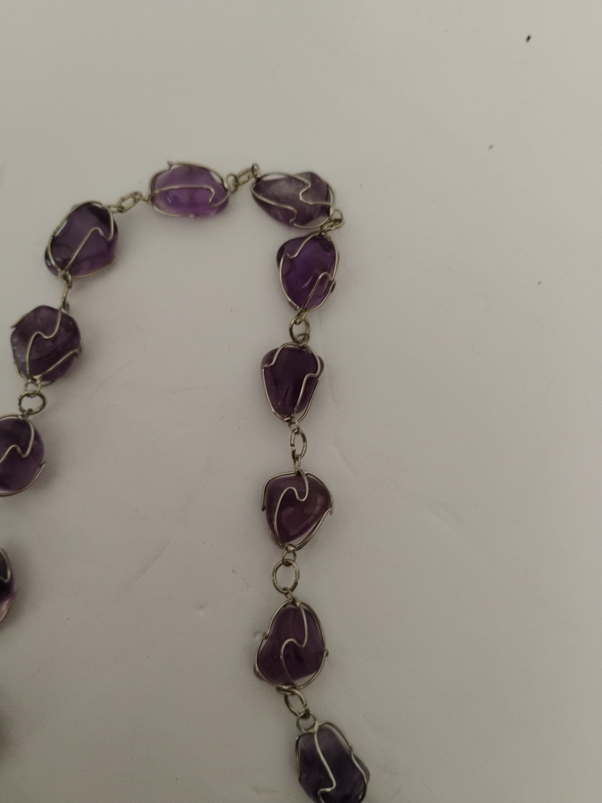 Amethyst Stone 26″Natural Polished No Clasp