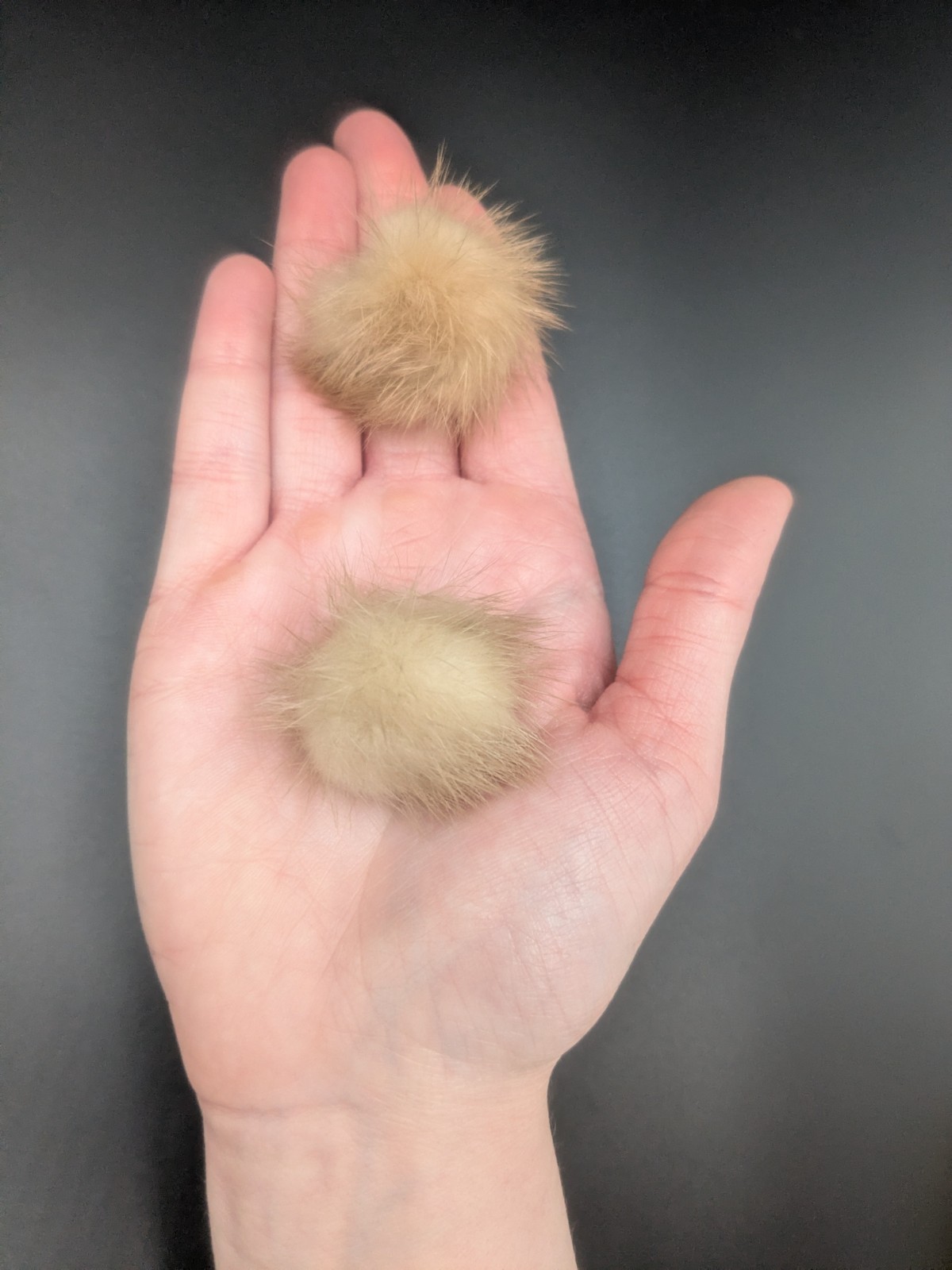 Vintage-style Clip-On Faux Fur Pom-Pom Earrings