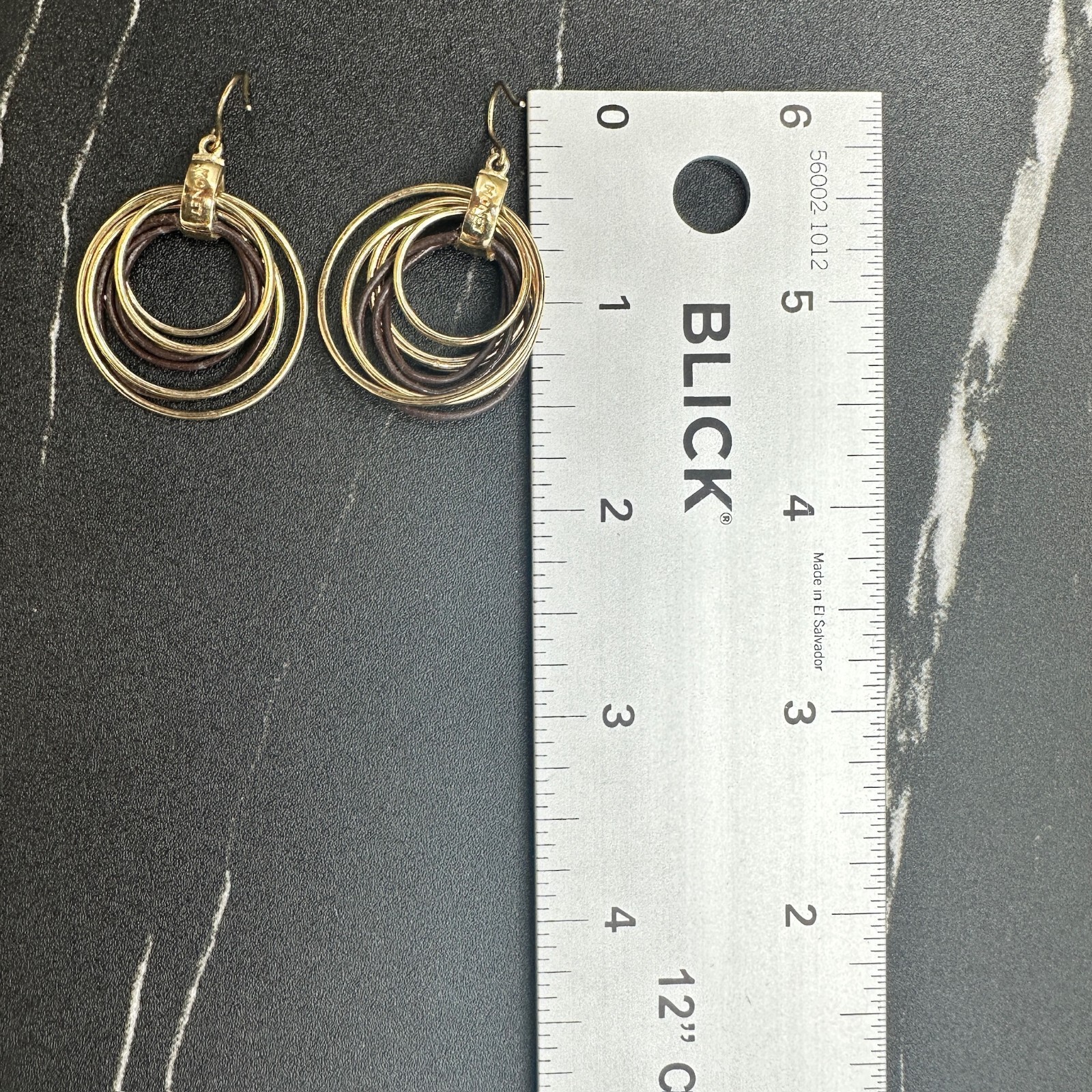 Vintage Monet Gold-Tone Classic French Wire Knotted Multi-Hoop Dangle Drop