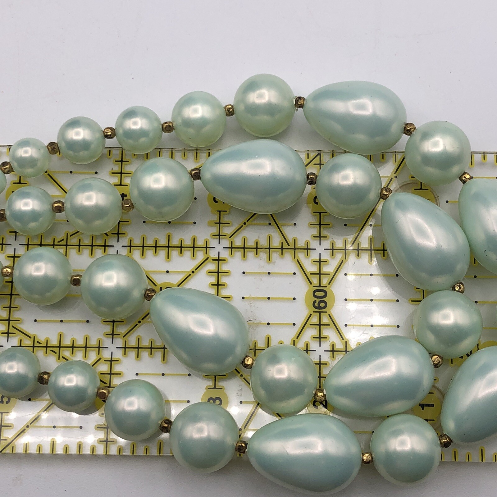 Vintage 1960’s Sea Mist Choker Earrings And Brooch Costume Jewelry Set