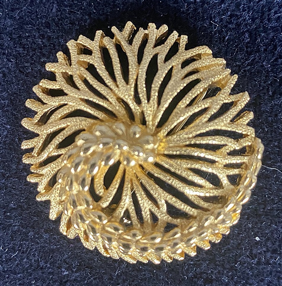 Vintage Signed Crown Trifari Jewelry, Bracelet, 3 Broochs, 4 Pair Clip Earrings