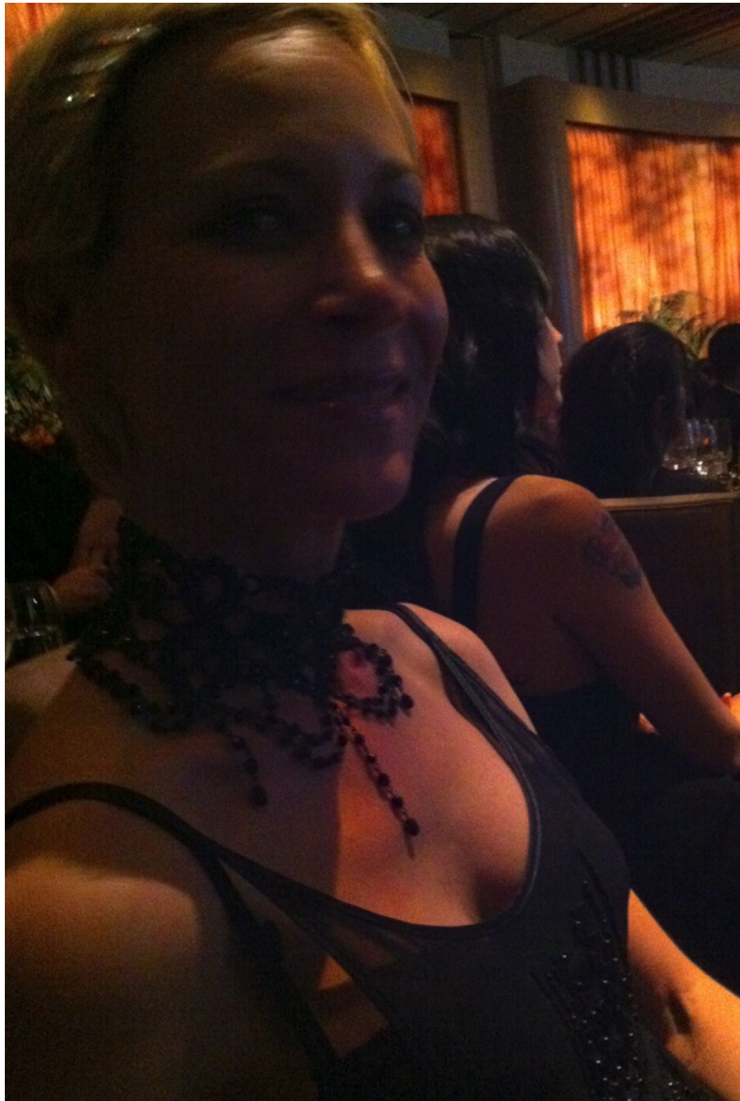 Vintage Anouska Hempel Black Glass Bead Choker Necklace Victorian Gothic