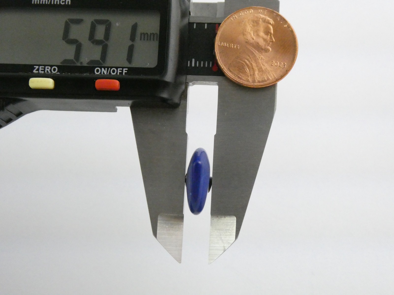 Sterling Silver Lapis Lazuli Heart Charm 1.9g NEEDS BAIL .75 Inch Length