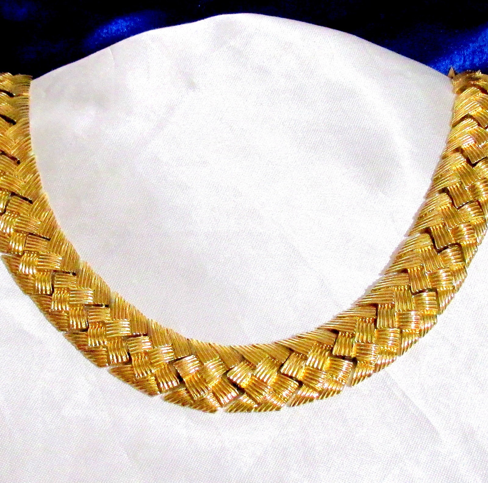 VTG NAPIER GP BRAIDED WOVEN CHAIN 16″ NECKLACE ELEGANT CLASSIC EXC