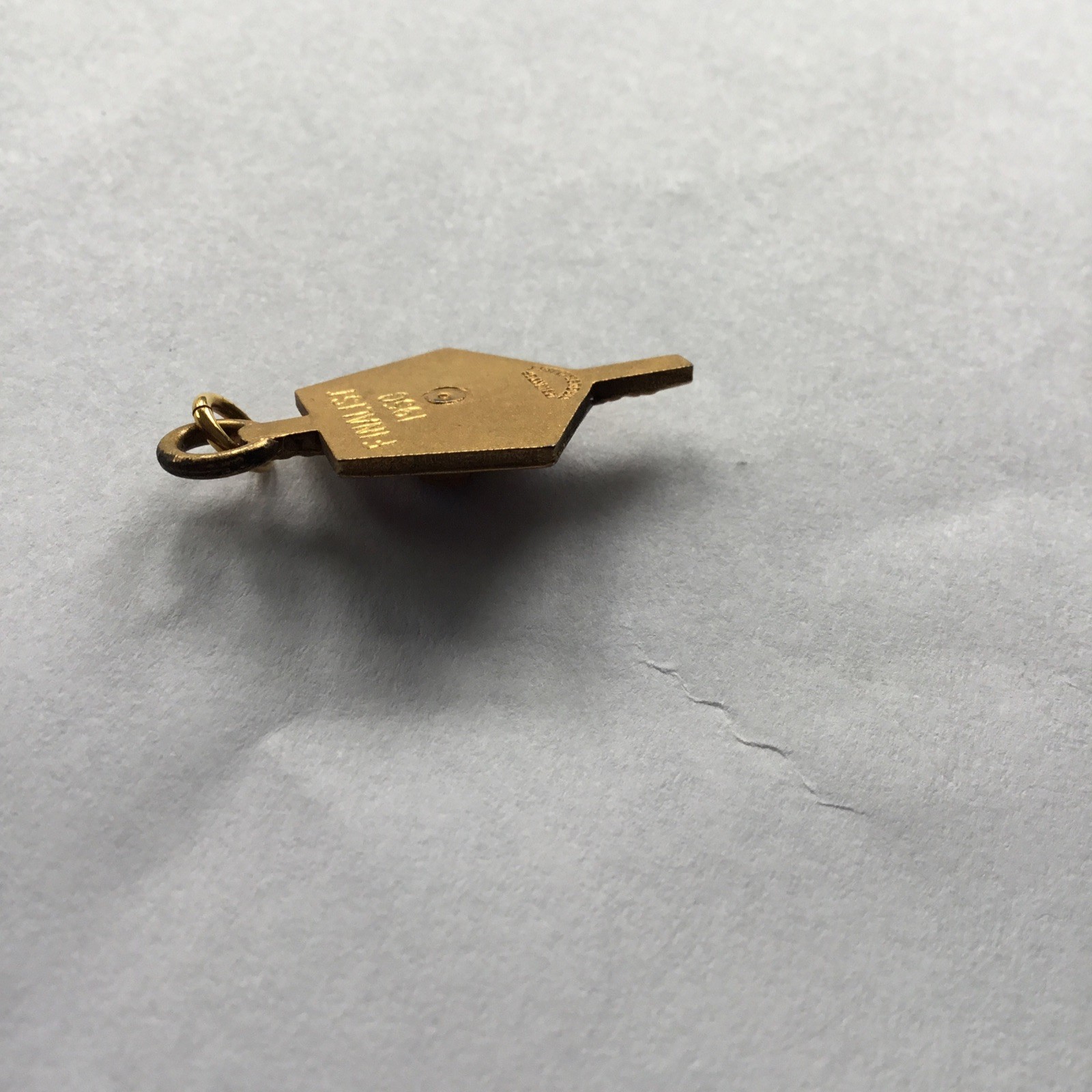 1950’s BASKETBALL Gold Filled MEDAL CHARM LETTER P