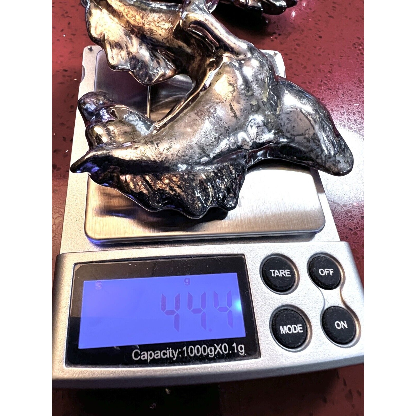 VTG 925 Sterling Silver Wild Horse Brooch Electroform Large 4″ 44g Statement Pin