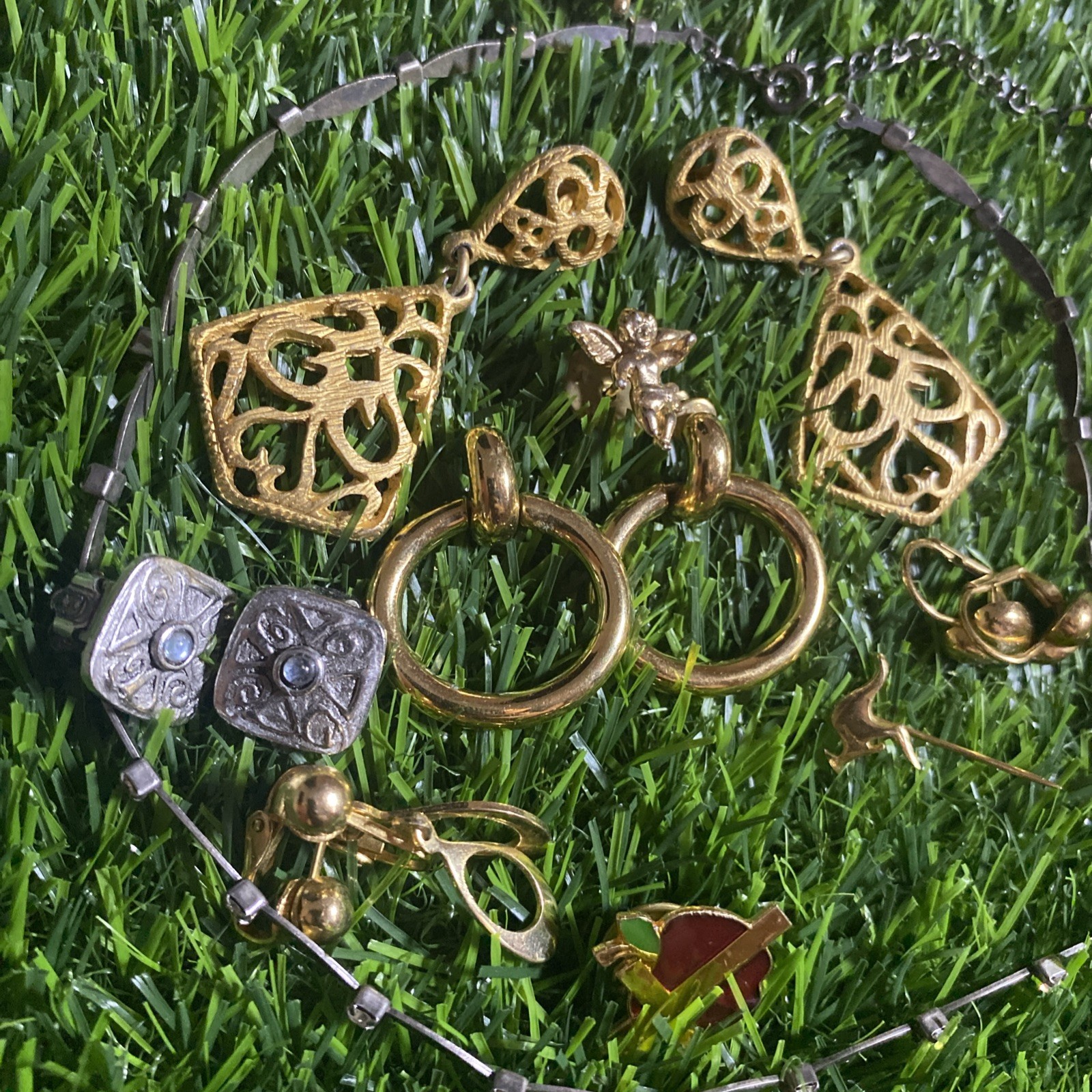 Vintage Costume Jewelry Lot Mixed Brands Like Avon Monet Some Unbranded
