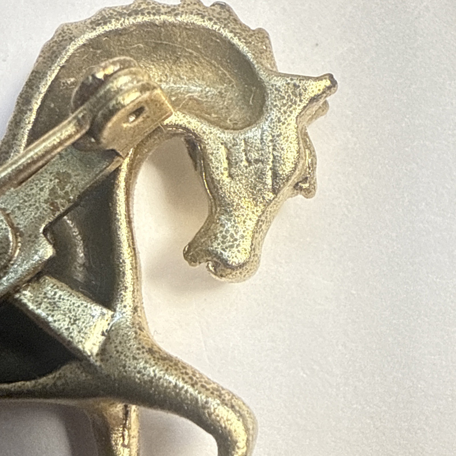 Vtg Gold-Tone Horse Brooch Lot Of 3 Equestrian Pins Running Horses