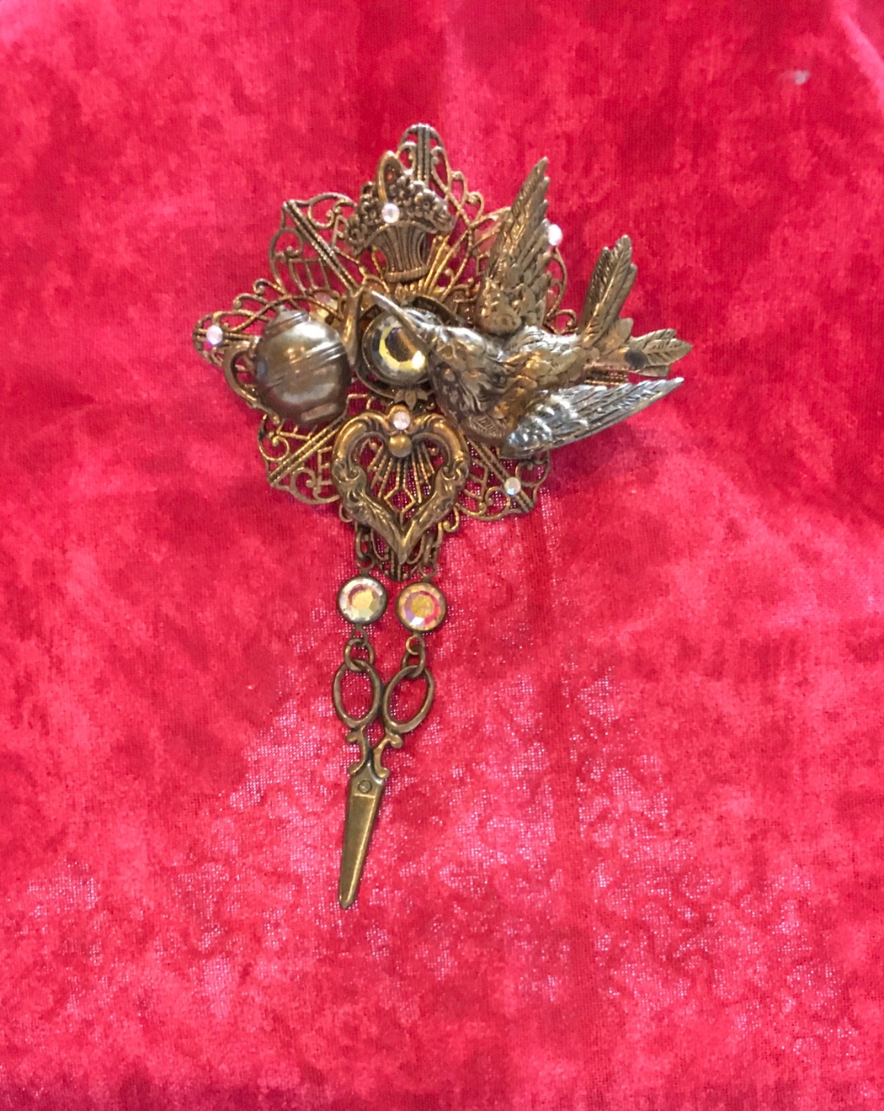 Vintage Style Ornate Brass Brooch / Pin *see description below* CI-J-BR-45