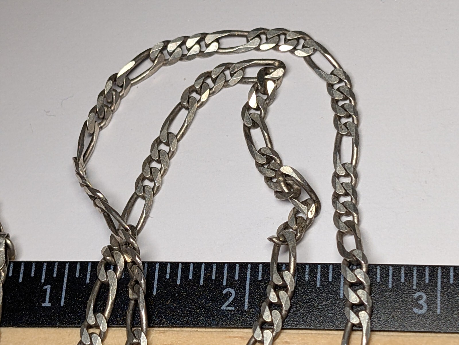 VINTAGE STERLING SILVER NECKLACE HALLMARKED 925 ITALY 19 3/4″ LONG
