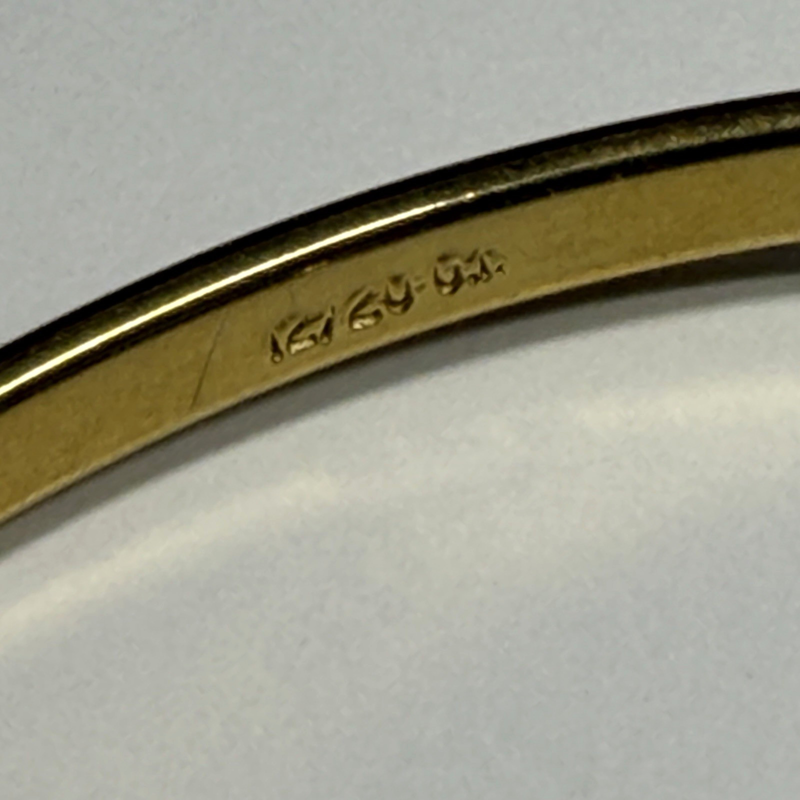 Vintage Sterling Silver & 12K Gold Filled Hinged Bangle Bracelet Open Panel MCM
